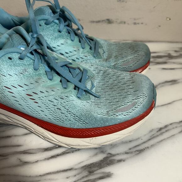 Hoka One One Womens Clifton 8 Blue Running Shoes Sneakers Size 9.5B - Picture 3 of 11